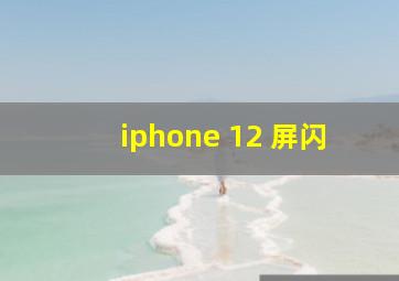 iphone 12 屏闪